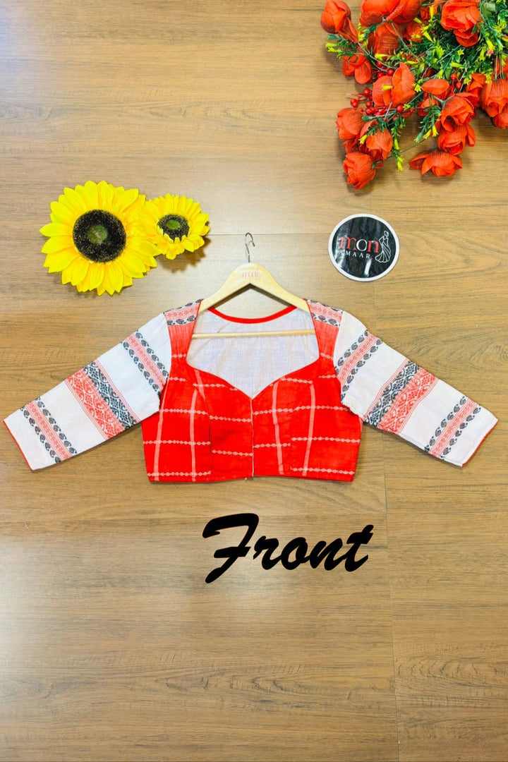 Aaradhya Ashtami Khadi Cotton Blouse