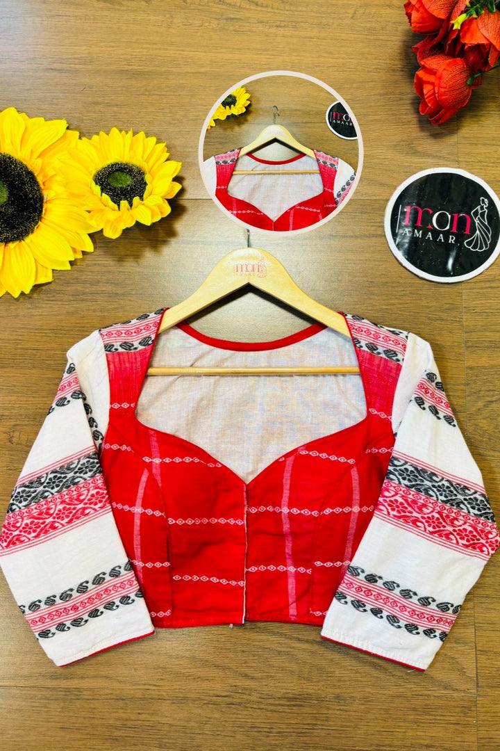 Aaradhya Ashtami Khadi Cotton Blouse