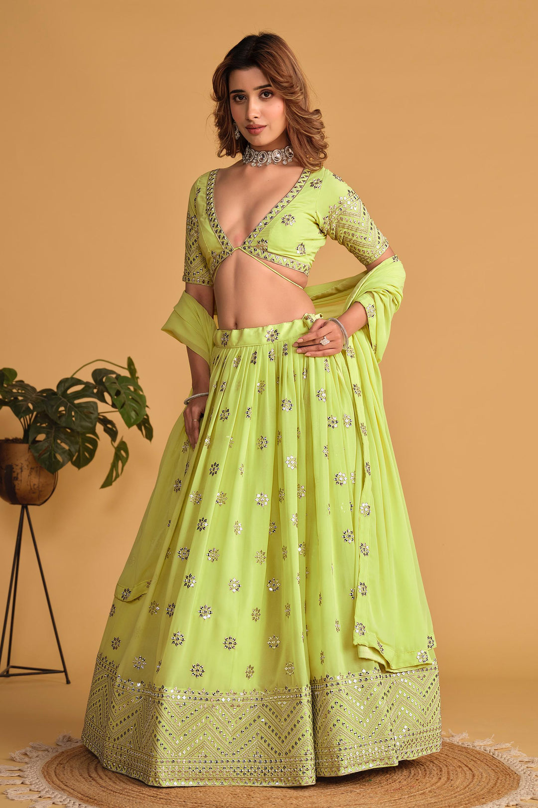 Shashwat Sundari Georgette Lehenga
