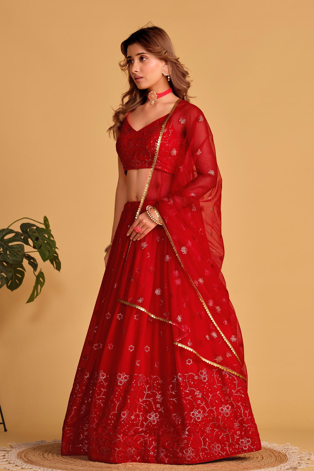 Shashwat Sundari Georgette Lehenga