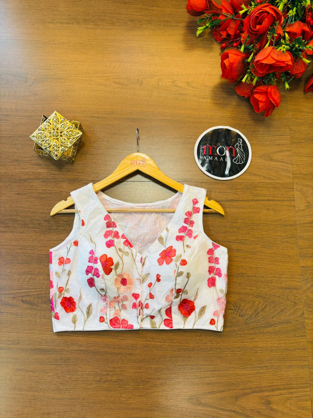 Shringar 3D Embroidery Net Blouse