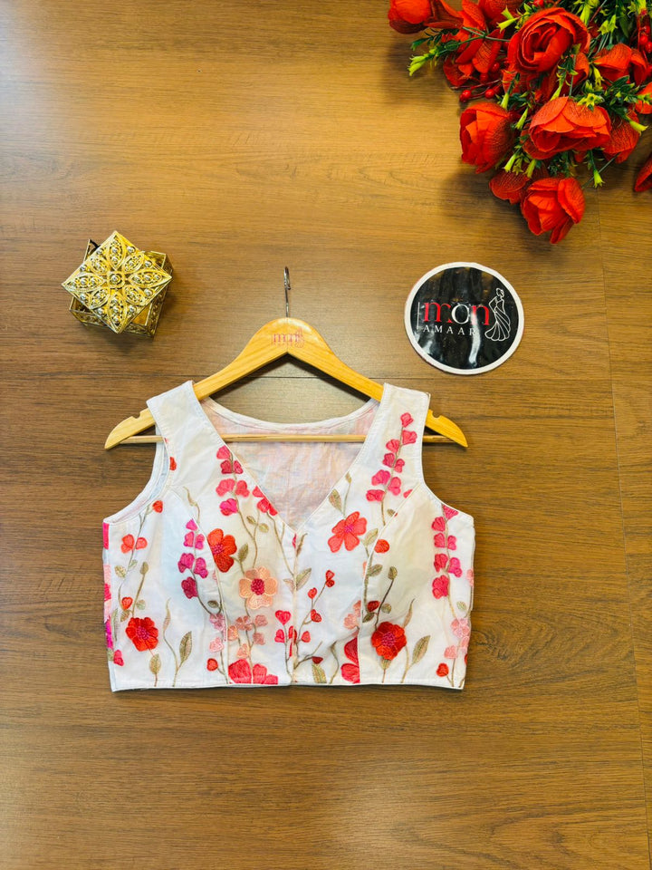 Shringar 3D Embroidery Net Blouse