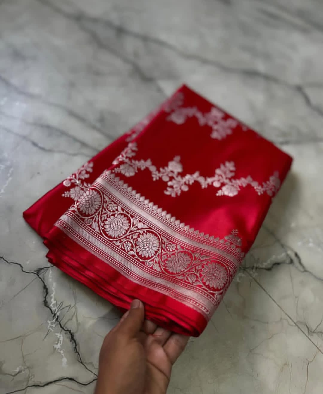 Jewel of Ashtami Banarasi Mushru Katan Silk Saree