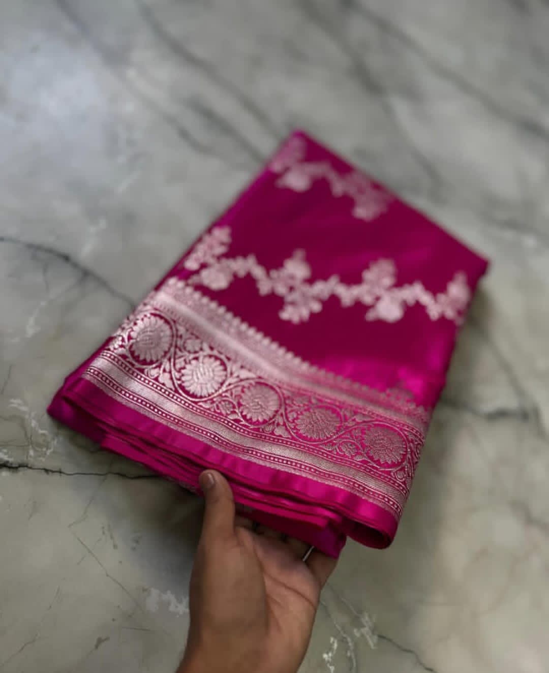 Jewel of Ashtami Banarasi Mushru Katan Silk Saree