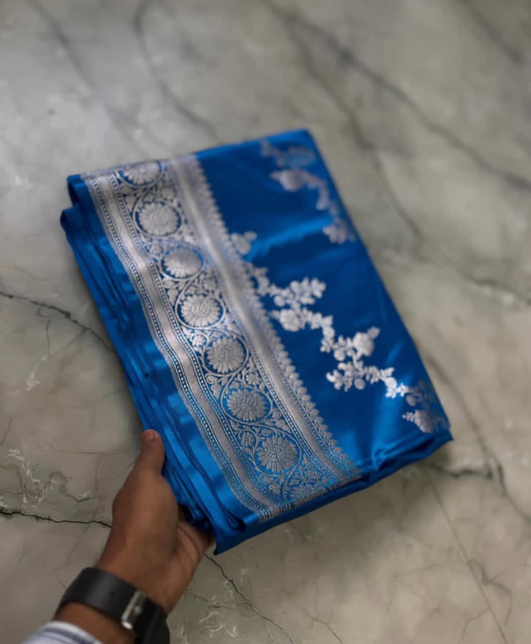 Jewel of Ashtami Banarasi Mushru Katan Silk Saree