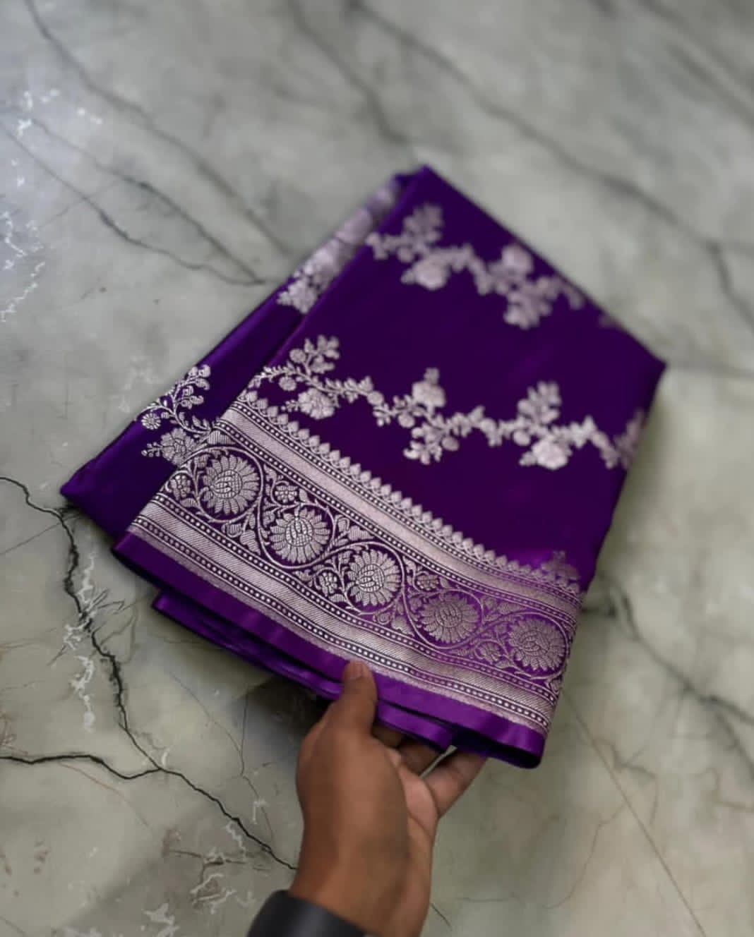 Jewel of Ashtami Banarasi Mushru Katan Silk Saree