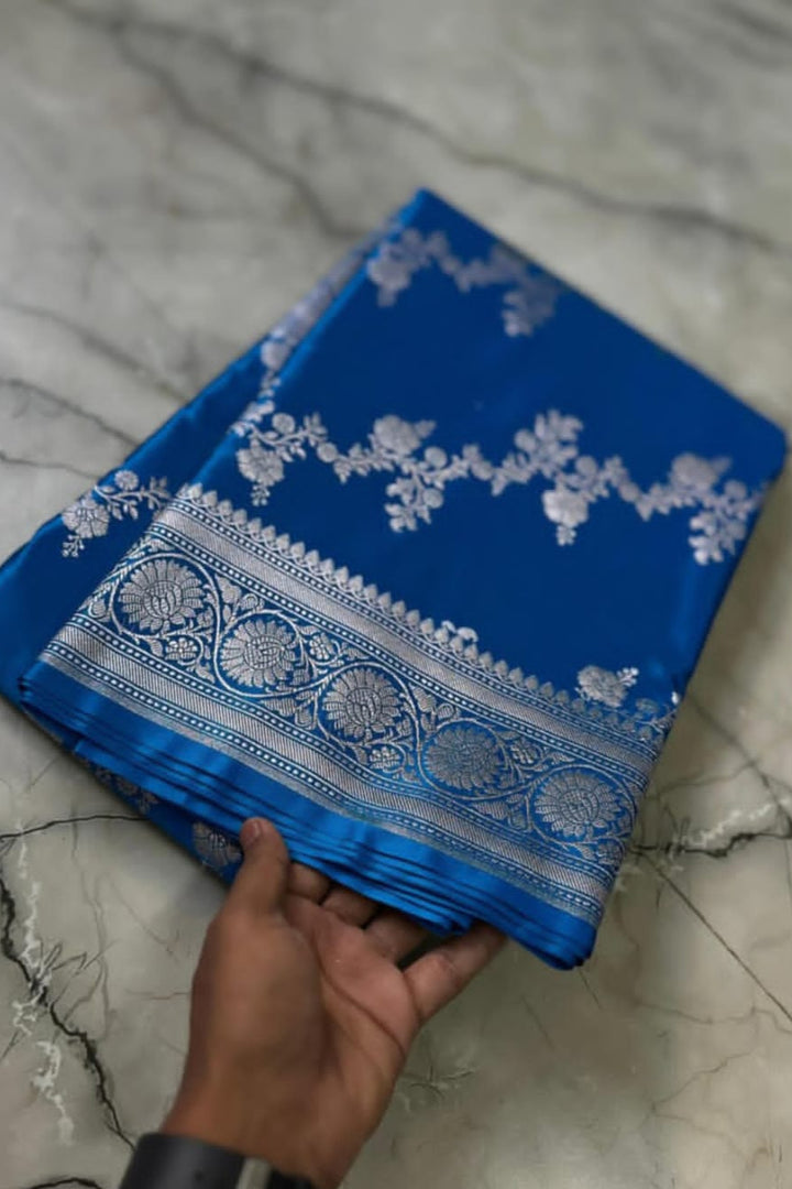 Jewel of Ashtami Banarasi Mushru Katan Silk Saree