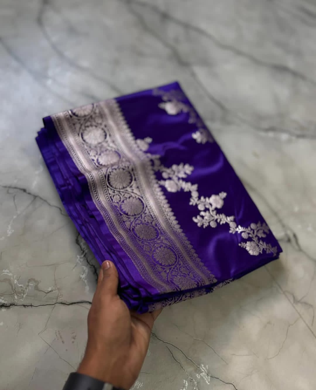 Jewel of Ashtami Banarasi Mushru Katan Silk Saree