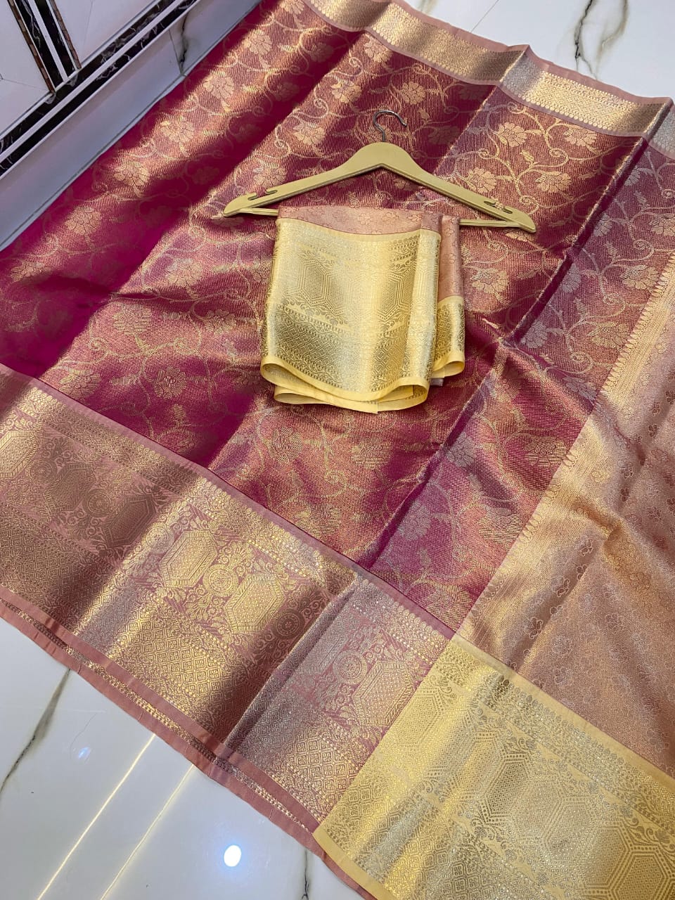 Rising Light Banarasi Tissue Silk Saree