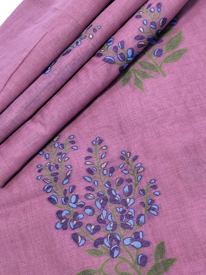 Offering Of Flowers Muga Silk Saree