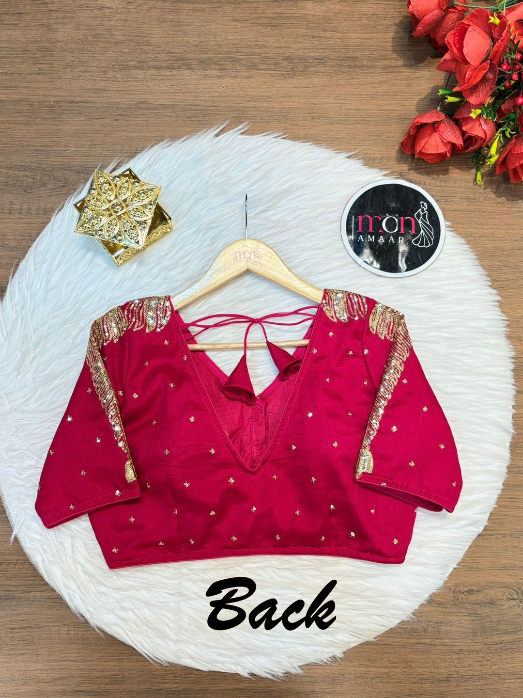 Pink Royale Vichitra Silk Blouse