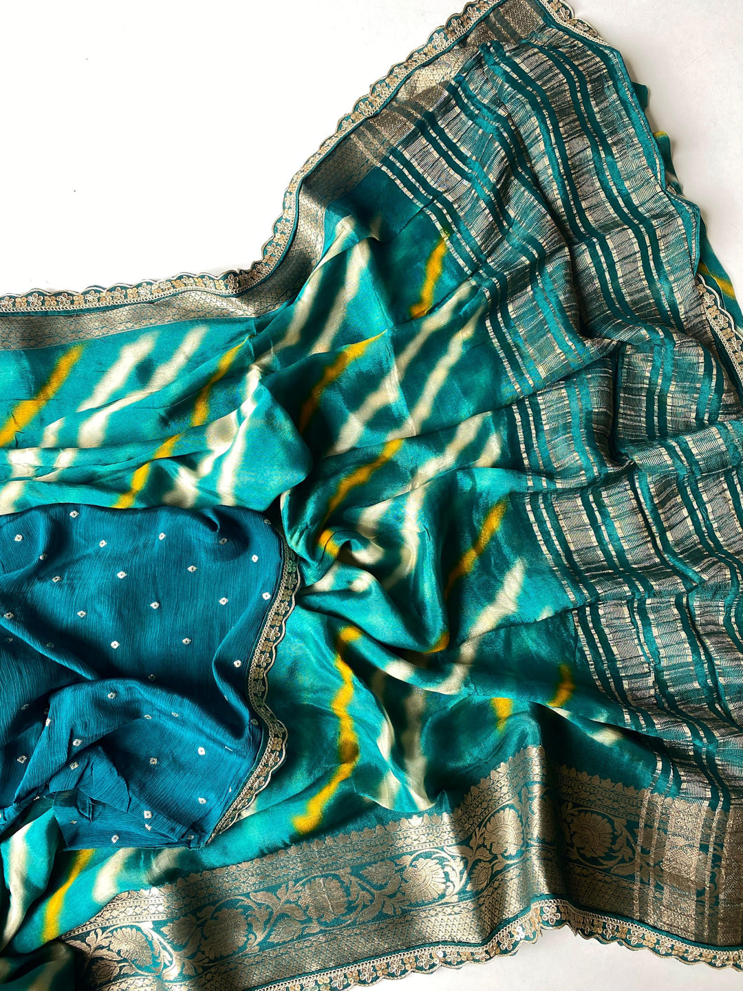 Crowned Elegance Chinnon Chiffon Saree