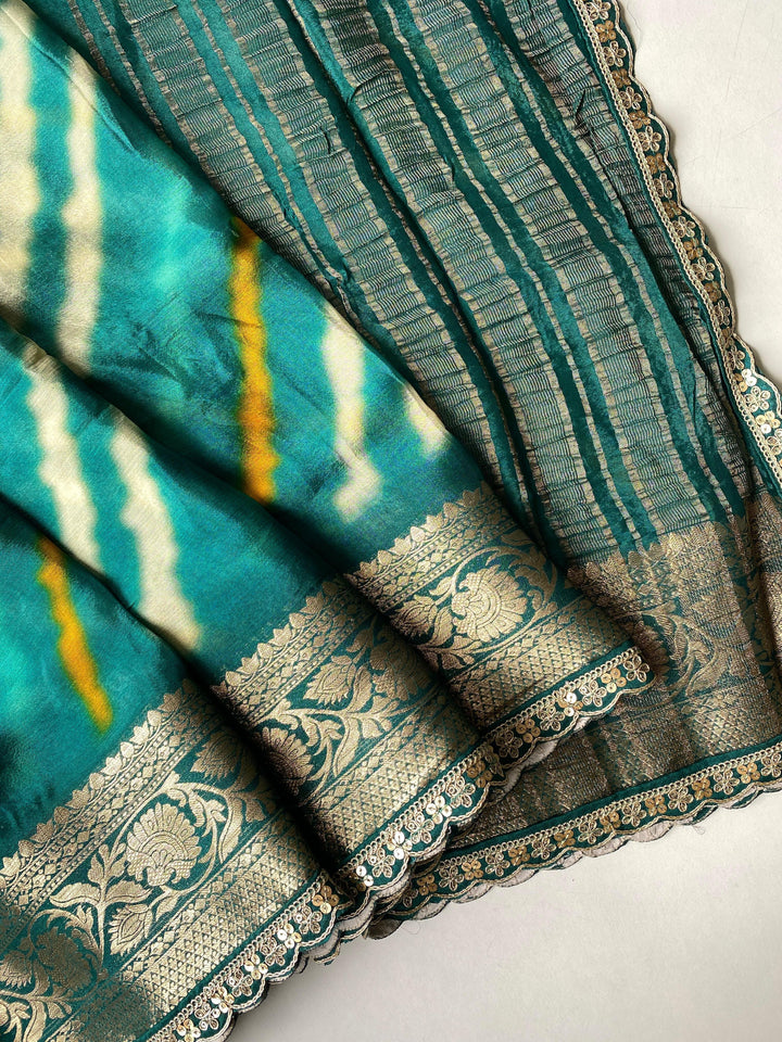 Crowned Elegance Chinnon Chiffon Saree
