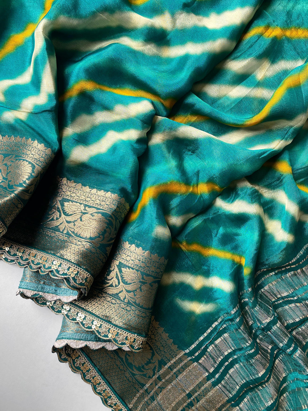 Crowned Elegance Chinnon Chiffon Saree