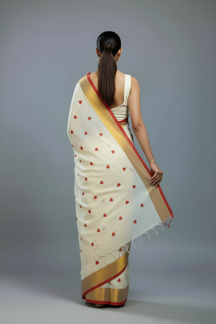 Love Embroidery Mul Cotton Saree