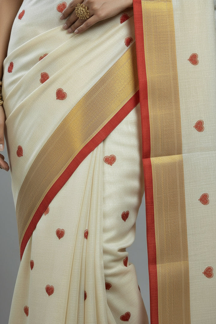 Love Embroidery Mul Cotton Saree