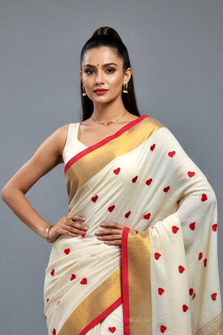 Love Sea Mul Cotton Saree