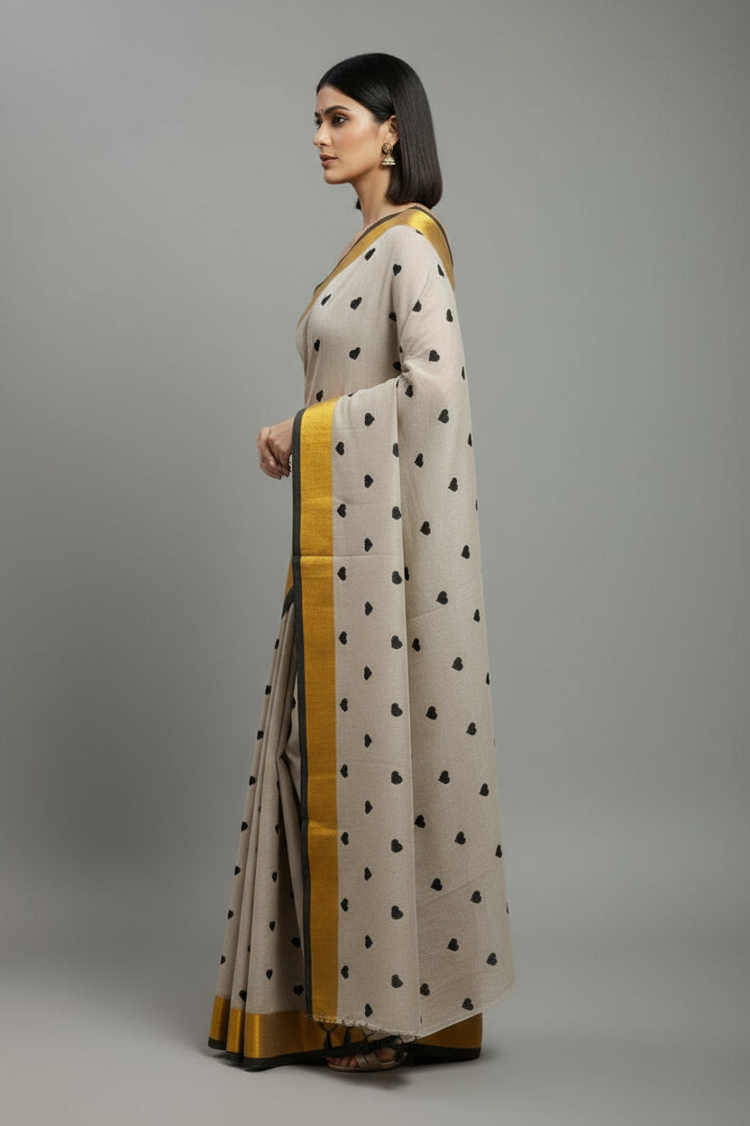 Love Embroidery Mul Cotton Saree