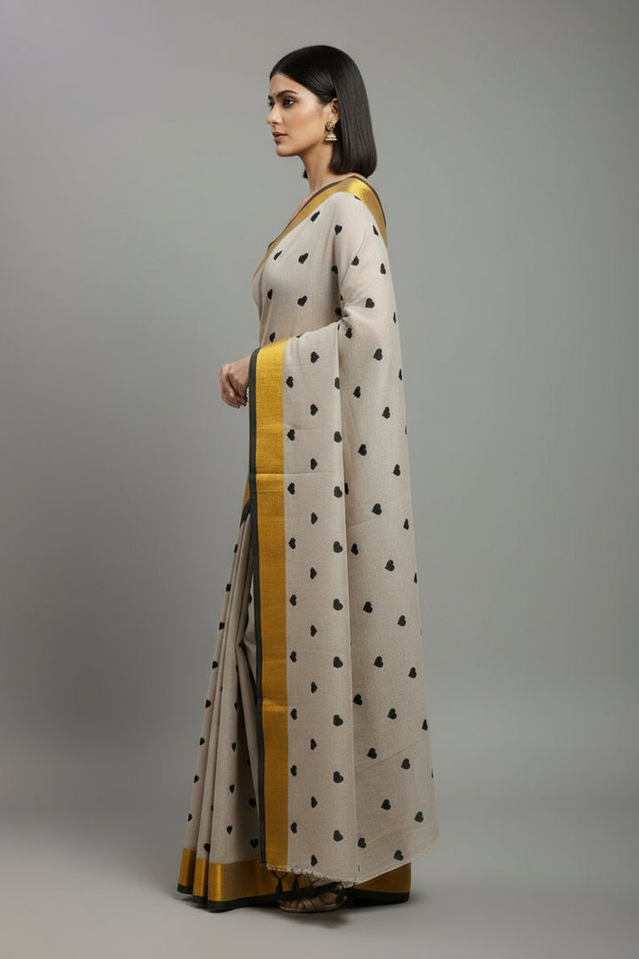 Love Embroidery Mul Cotton Saree