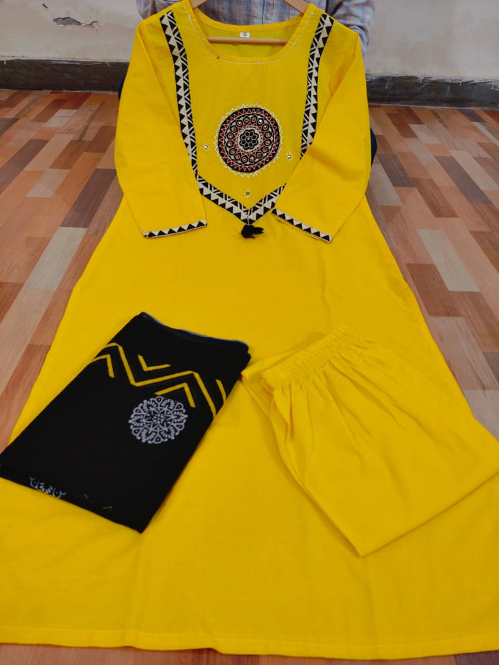 Dreamy Night Cotton Kurti Set