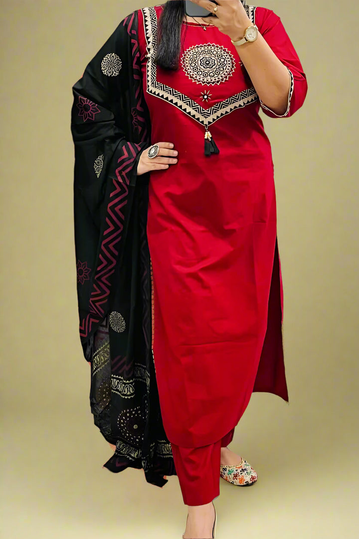 Dreamy Night Cotton Kurti Set