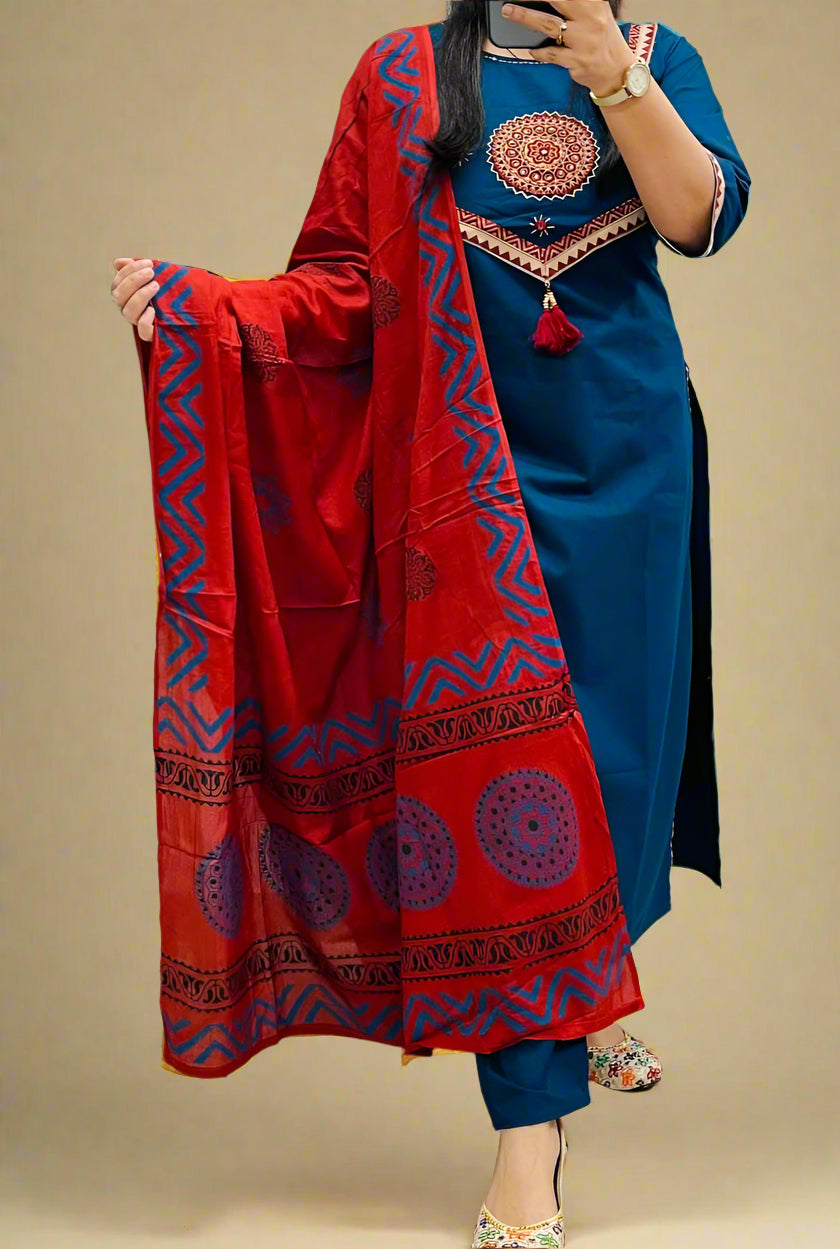 Dreamy Night Cotton Kurti Set