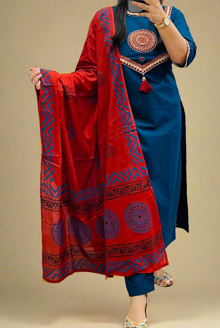 Dreamy Night Cotton Kurti Set