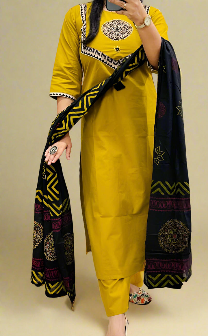 Dreamy Night Cotton Kurti Set