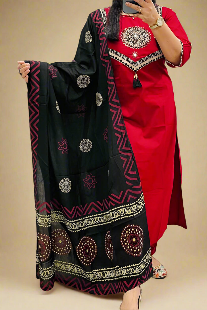 Dreamy Night Cotton Kurti Set