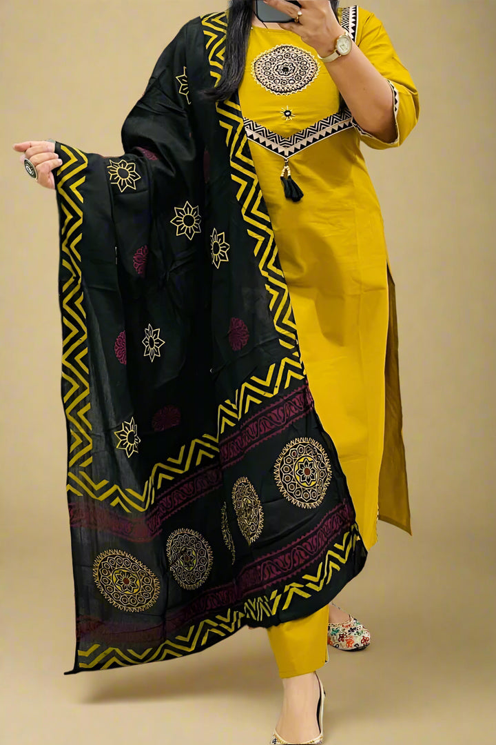Dreamy Night Cotton Kurti Set