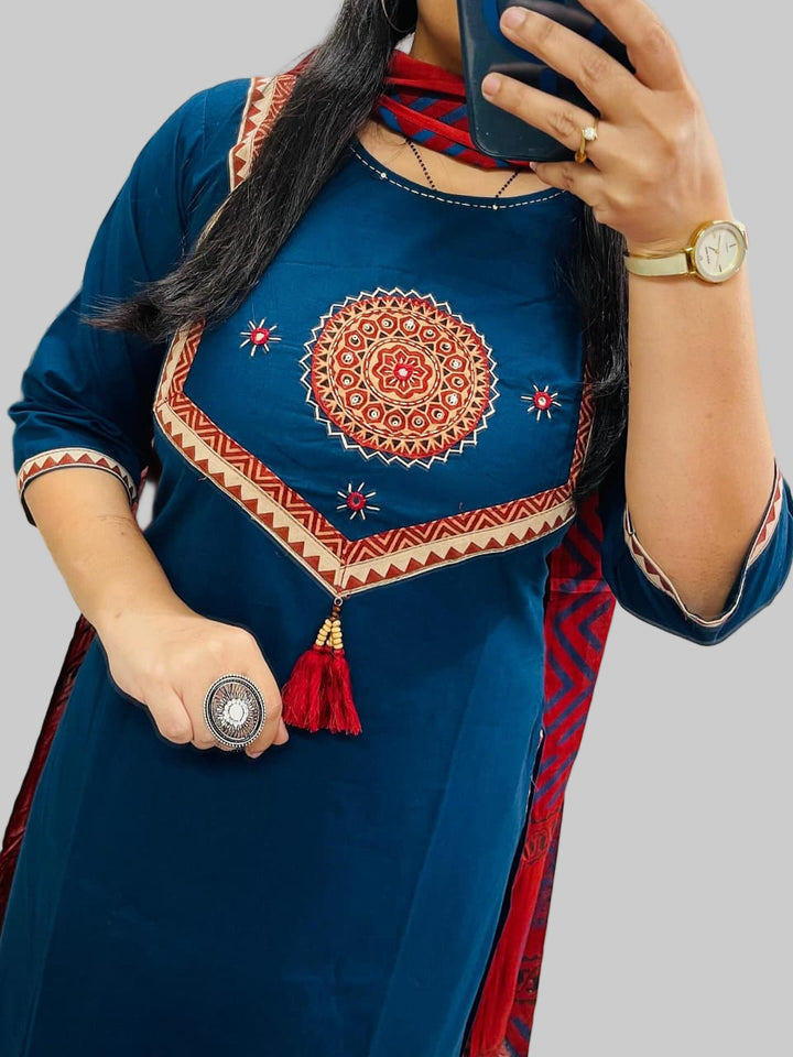 Dreamy Night Cotton Kurti Set