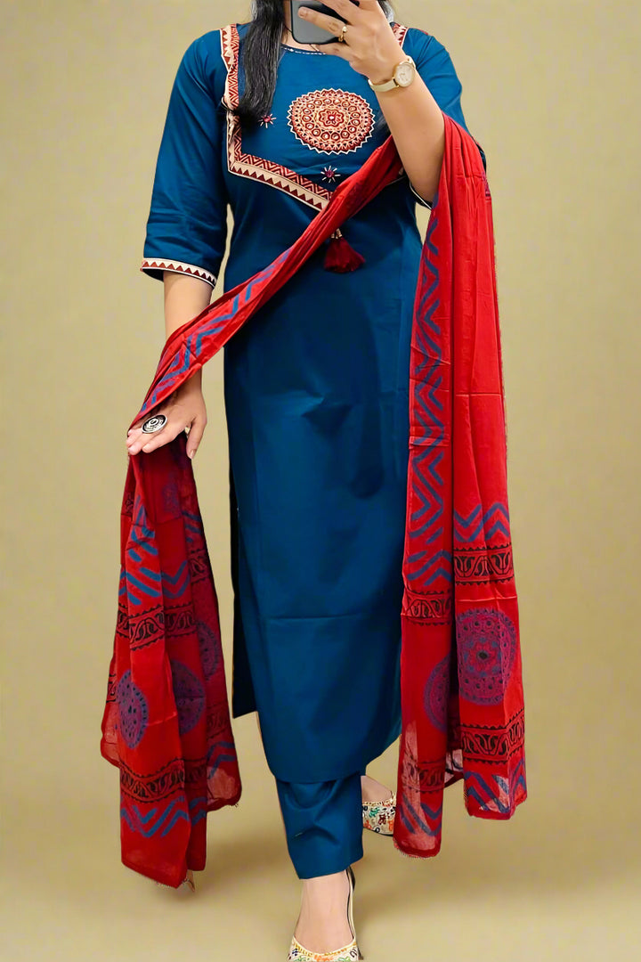 Dreamy Night Cotton Kurti Set