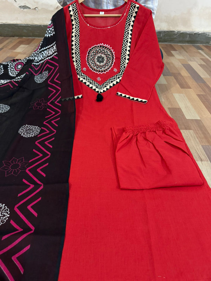 Dreamy Night Cotton Kurti Set