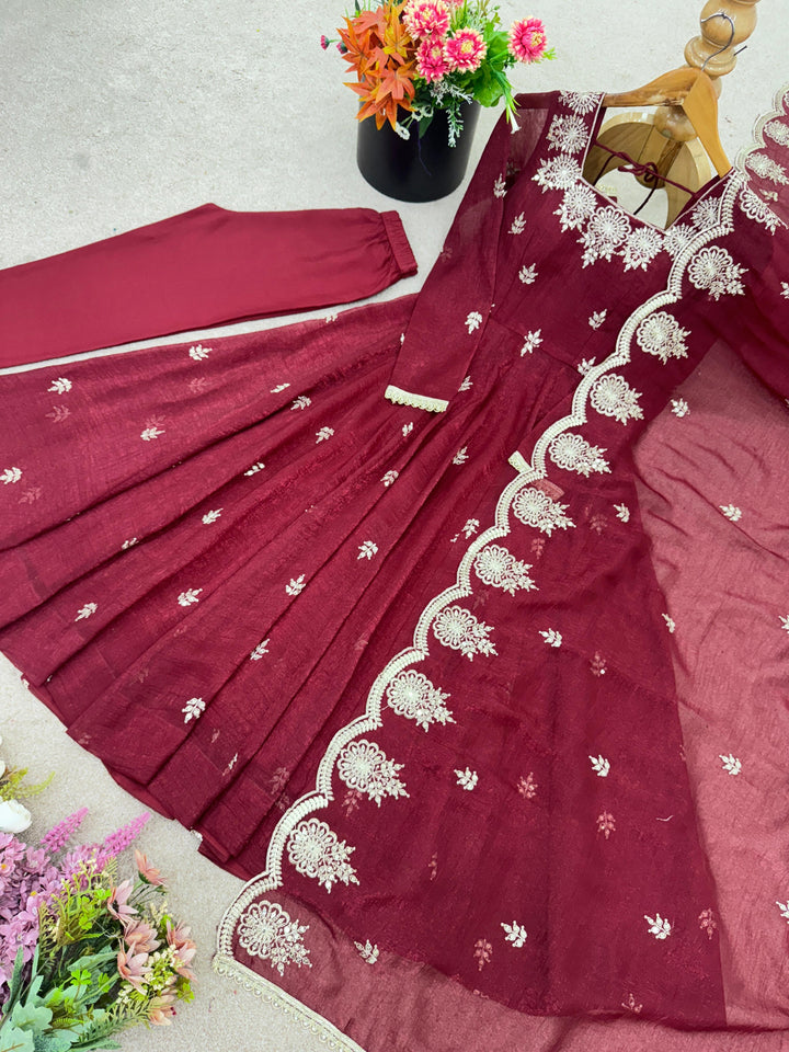 Mohanvati Fancy Silk Gown Set