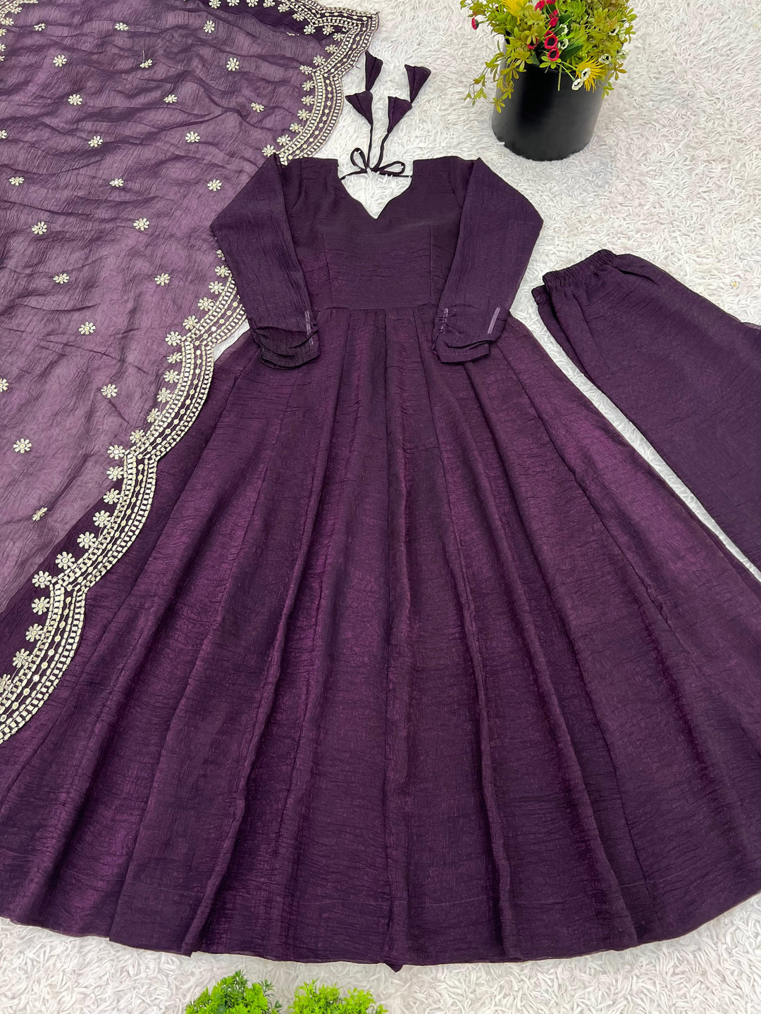 Nectar Wish Fancy Silk Gown Set