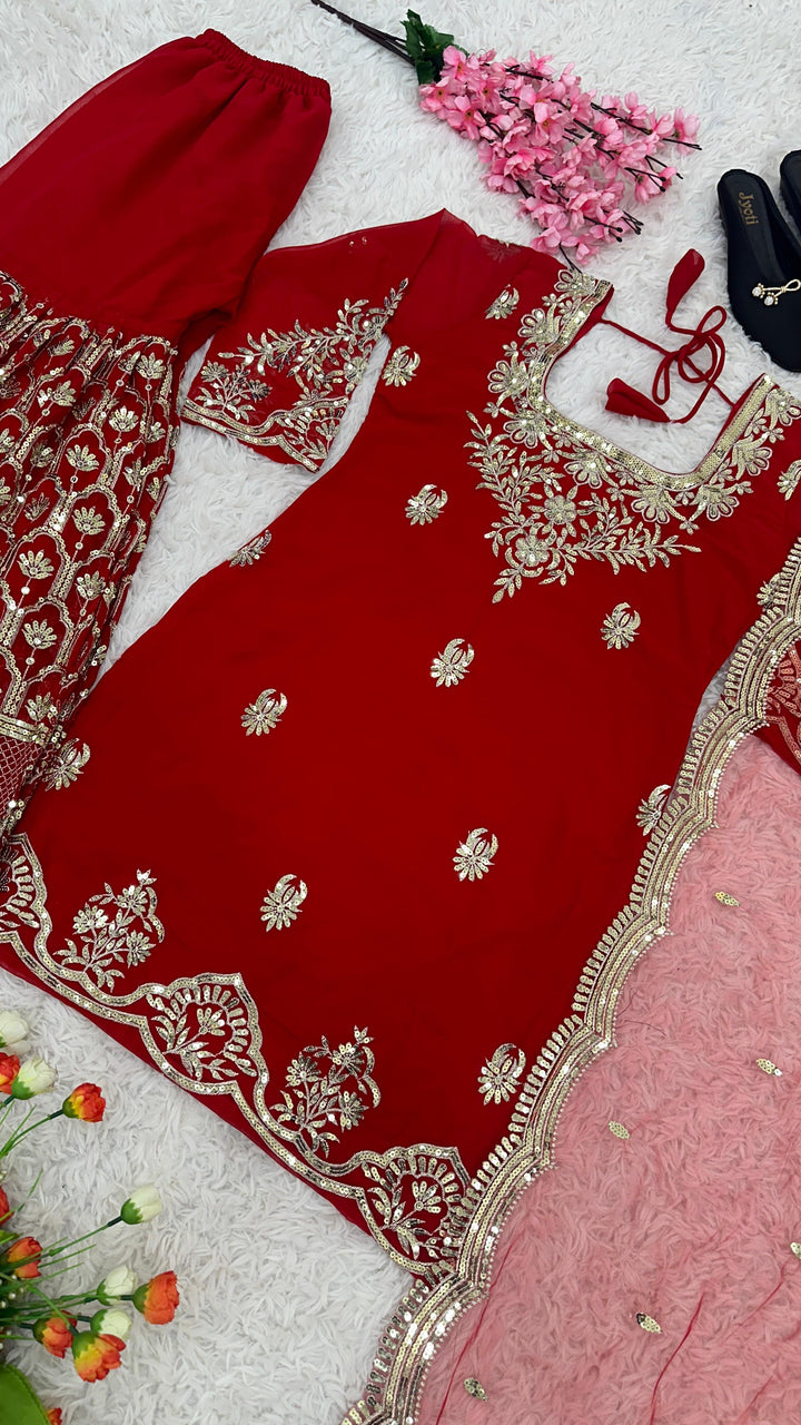 Mohini Georgette Sharara Set