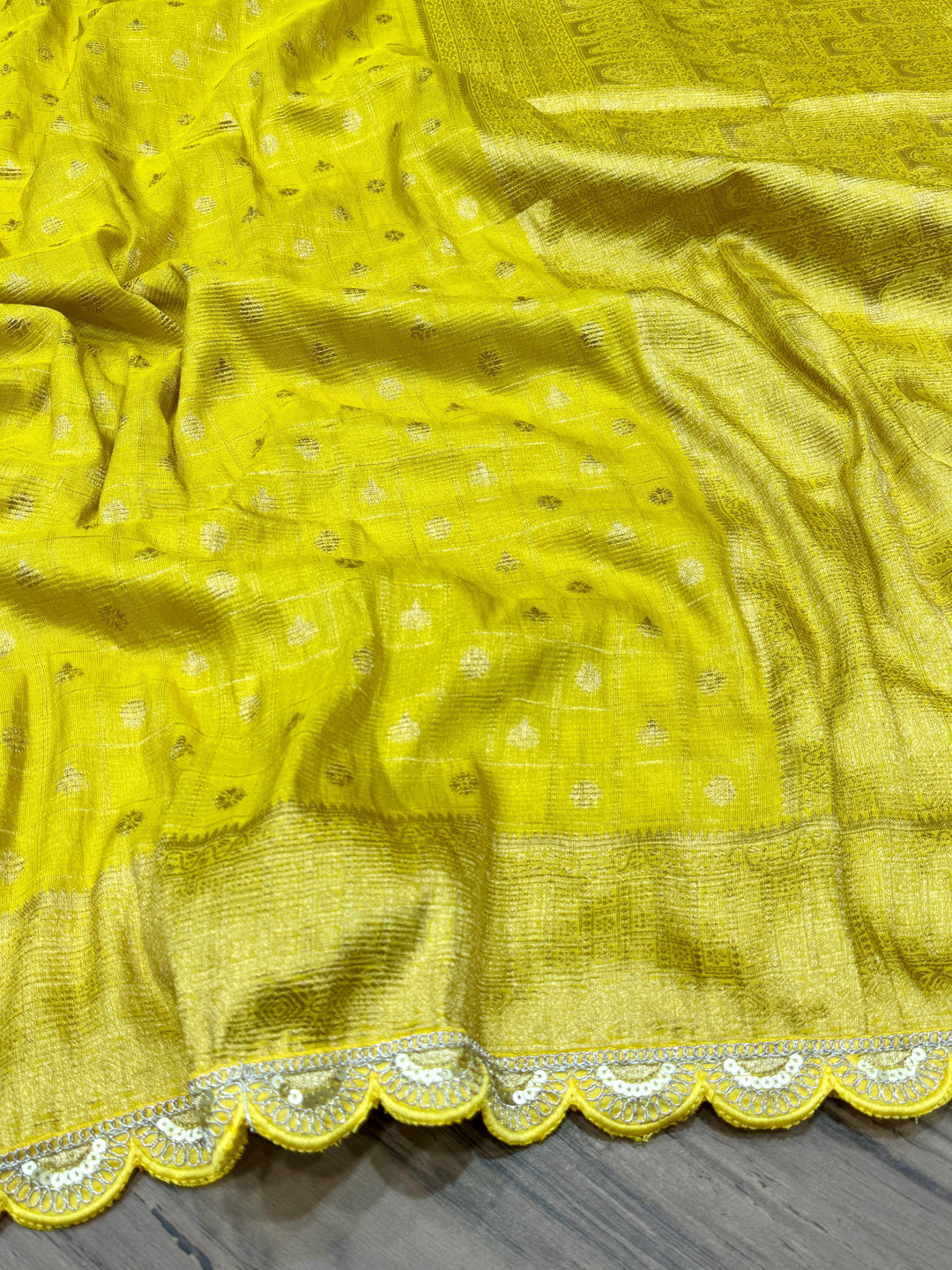 Candy Floss Dream Banarasi Tissue Crush Silk