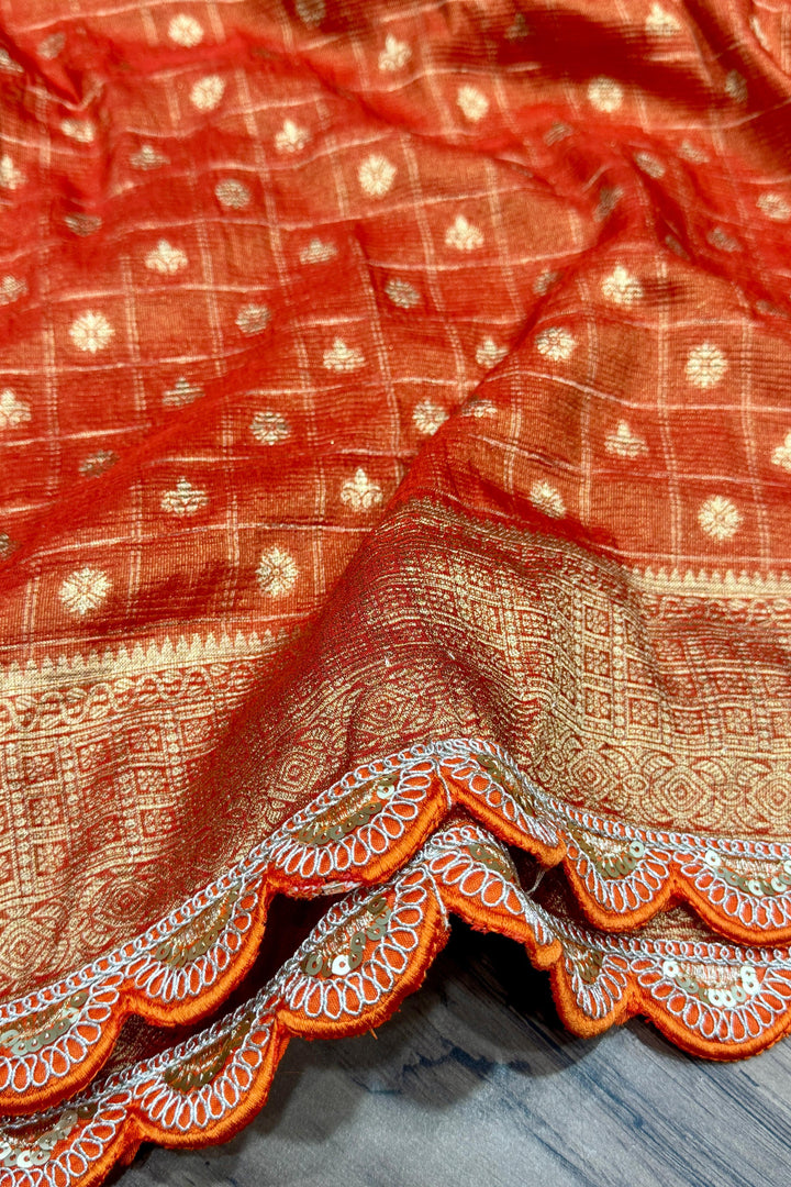 Candy Floss Dream Banarasi Tissue Crush Silk