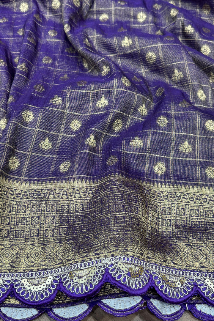 Candy Floss Dream Banarasi Tissue Crush Silk