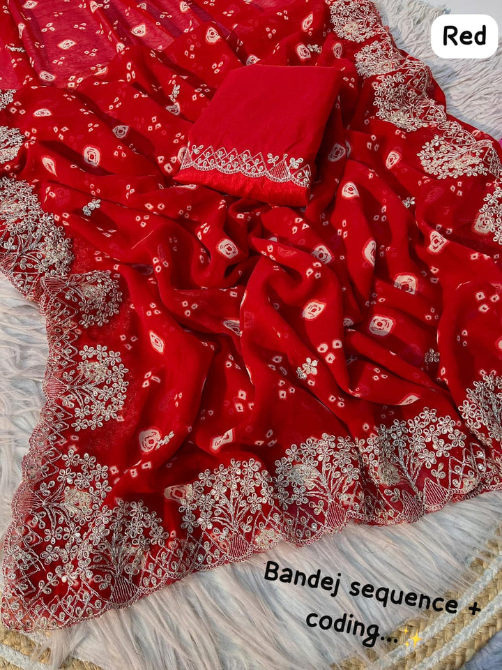 Defining You Georgette Saree