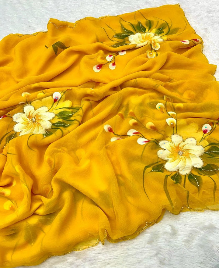Style Beyond Seasons Fancy Chiffon Saree