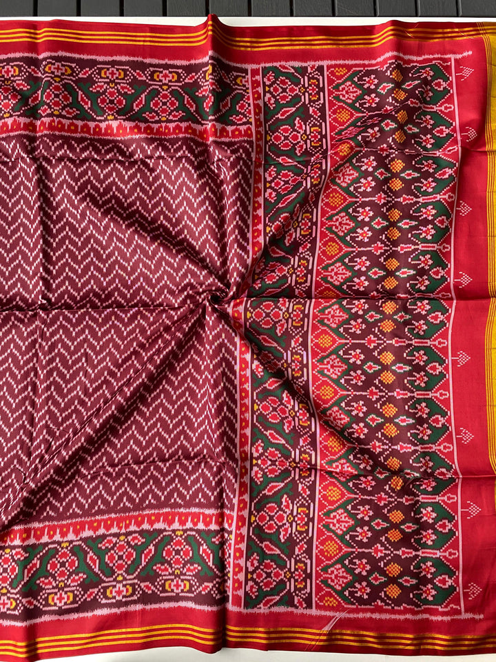 Seraphic Shine Bandhej Patola Silk Saree