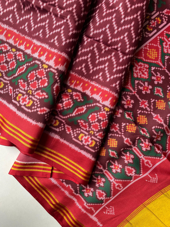 Seraphic Shine Bandhej Patola Silk Saree