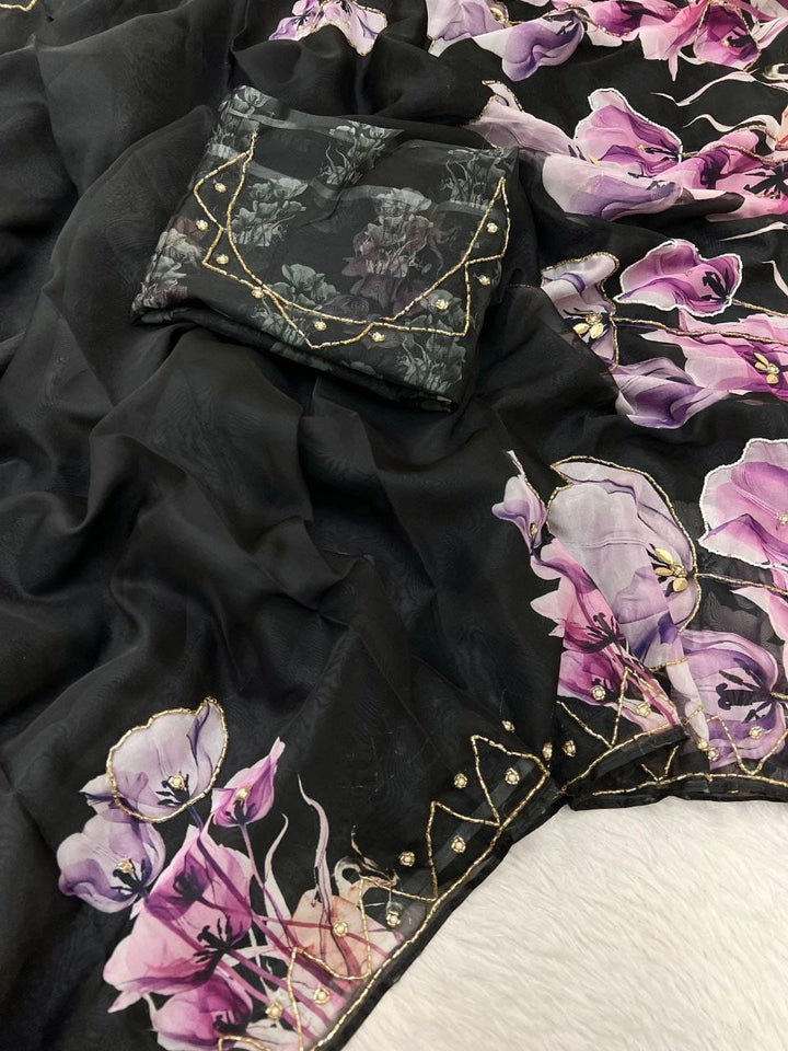 Tales in the Wind Tabby Silk Saree