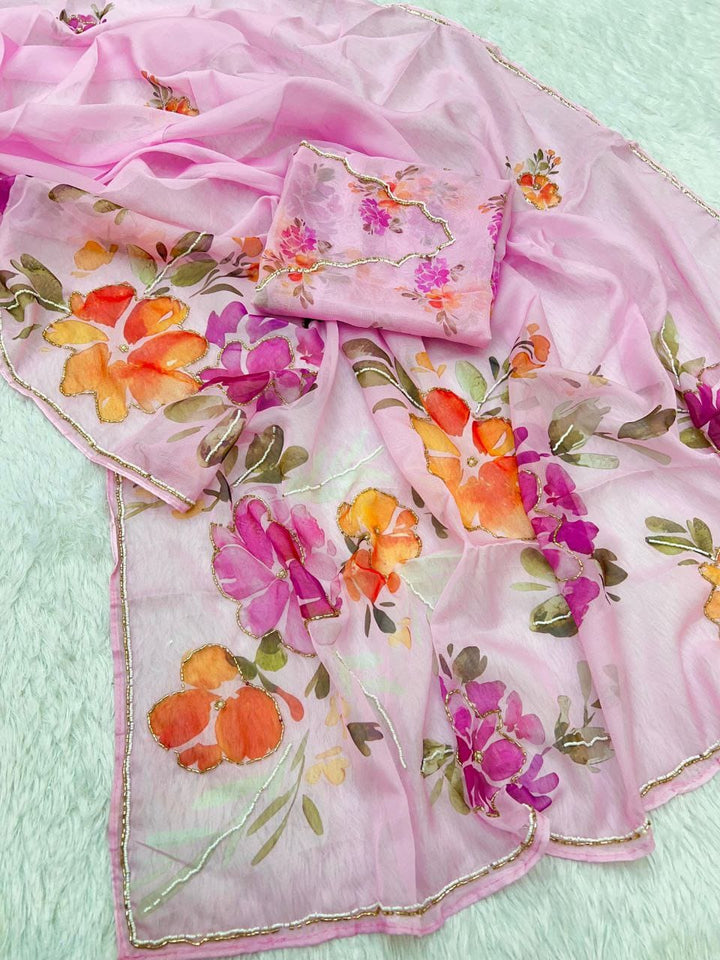 Tales in the Wind Tabby Silk Saree