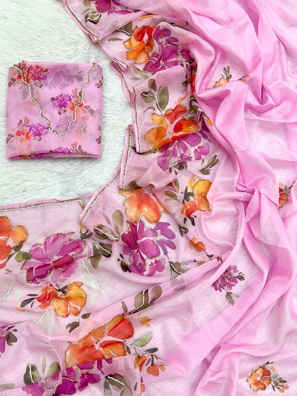 Tales in the Wind Tabby Silk Saree