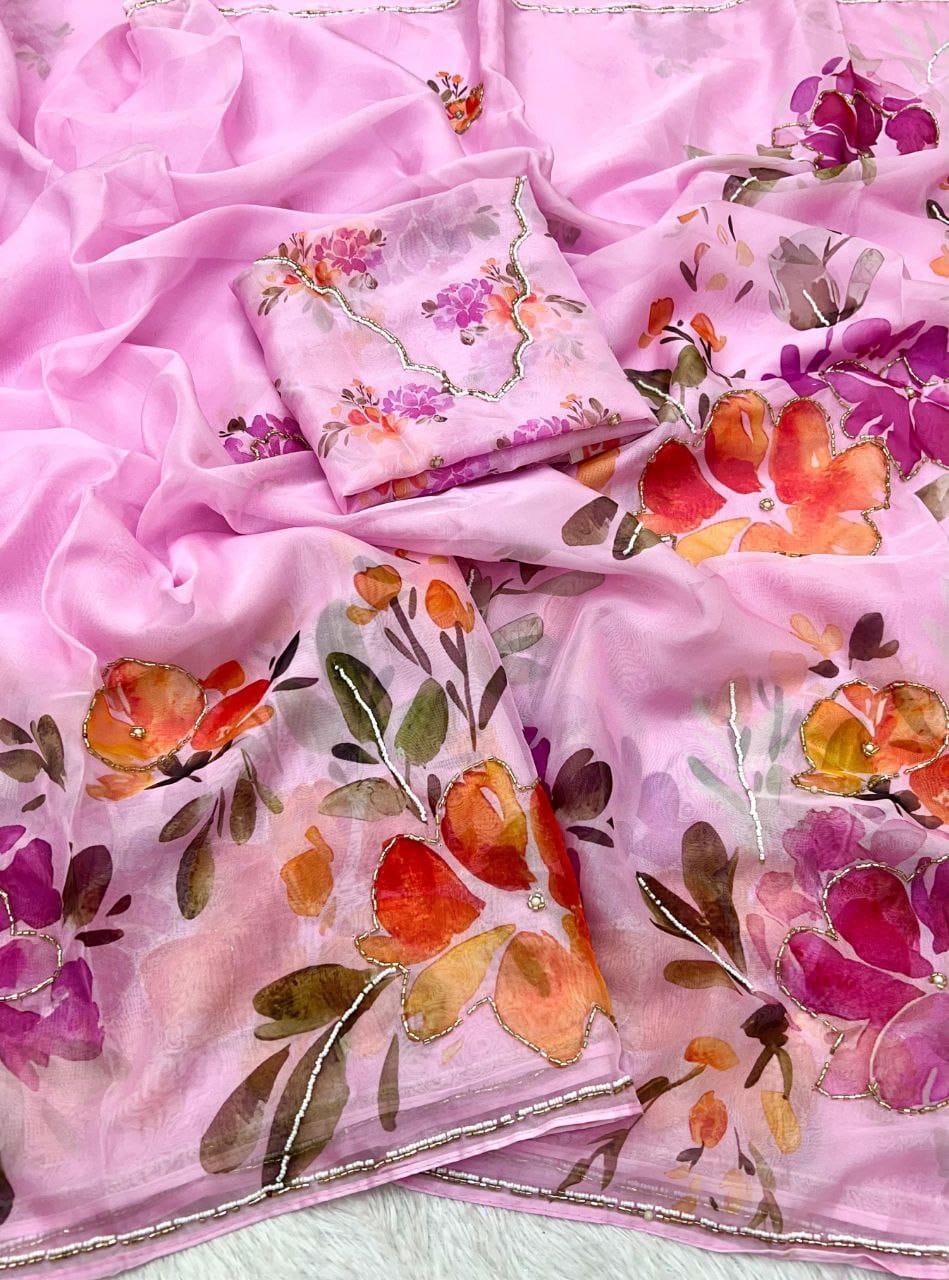 Tales in the Wind Tabby Silk Saree