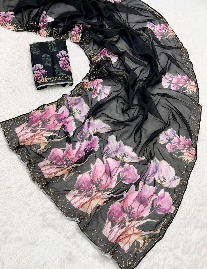 Tales in the Wind Tabby Silk Saree