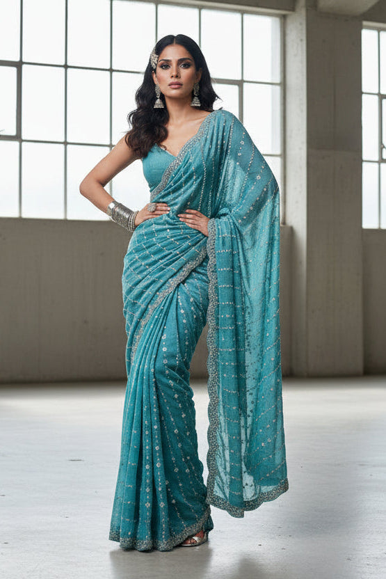 Wind’s Embrace Fancy Silk Saree