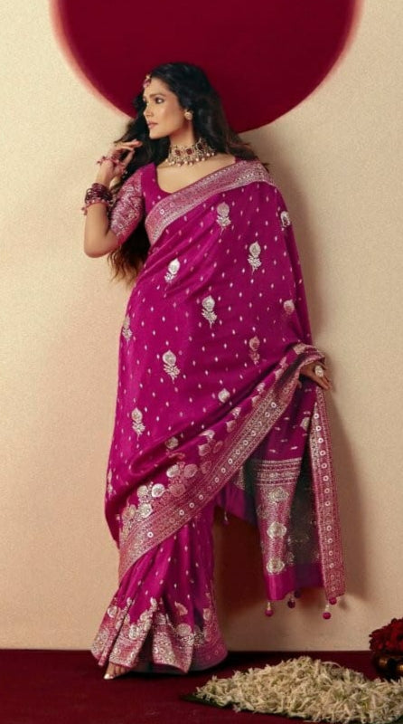 Sutra of Love Fancy Dola Viscous Silk Saree